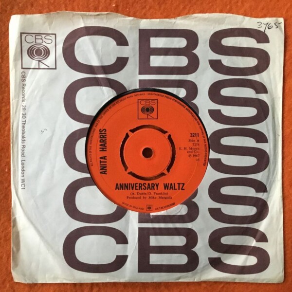 Anita Harris- Anniversary Waltz- CBS Records 7" - 1967