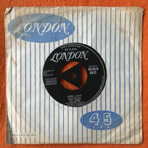 Pat Boone- April Love- London Records 7"