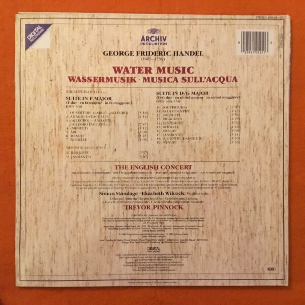 Handel- Water Music- The English Concert- Trevor Pinnock - Archiv Records- LP 1983 - Image 2