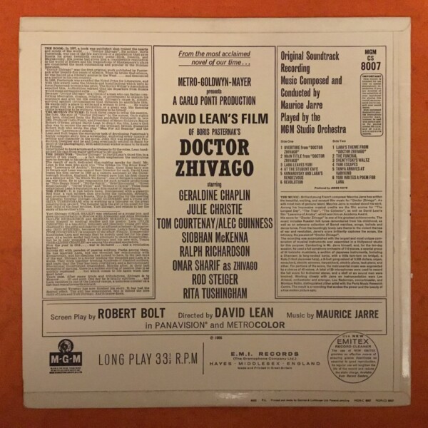Dr Zhivago- Original Soundtrack- MGM Records- LP 1966 - Image 2