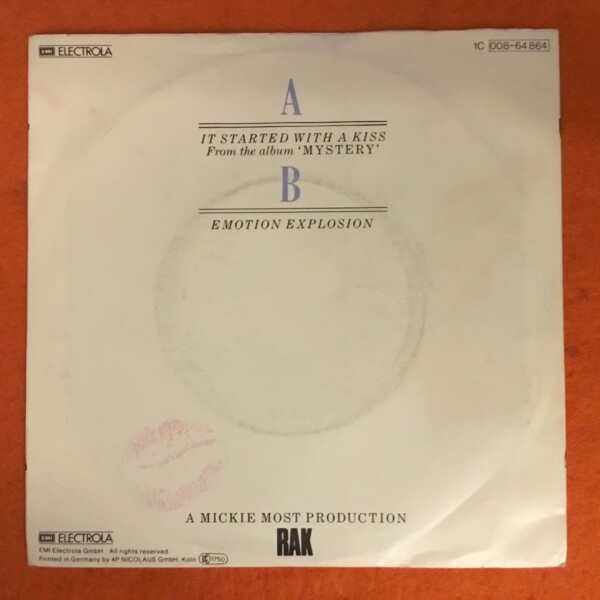 Hot Chocolate- It Started With A Kiss- RAK Records 7" -1982 - Image 2