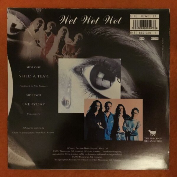 Wet Wet Wet- Shed A Tear- Everyday- Phonogram Records 7" 1993 - Image 2