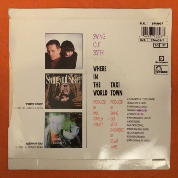 Swing Out Sister- Where In The World?- Mercury Records 7" 1989 - Image 2