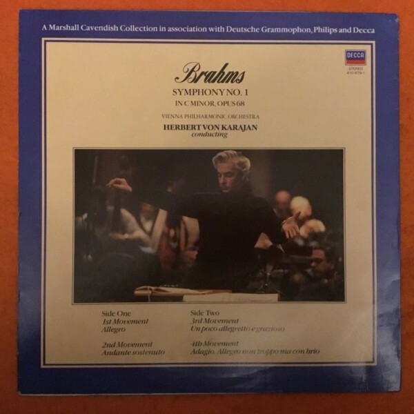 Brahms- Symphony No. 1- Vienna Philharmonic Orchestra- Herbert Von Karajan- Decca Records- LP - Image 2