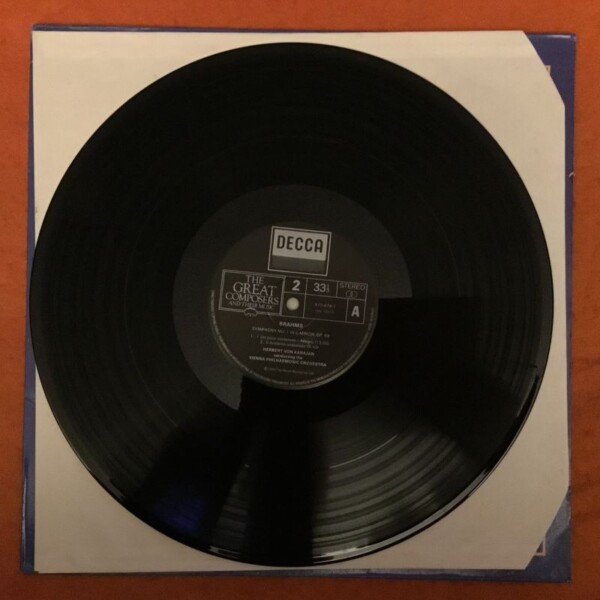 Brahms- Symphony No. 1- Vienna Philharmonic Orchestra- Herbert Von Karajan- Decca Records- LP - Image 3
