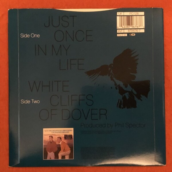 Righteous Brothers- Just Once In My Life- White Cliffs Of Dover- Verve Records 7" -1965 (re-issue) - Image 2