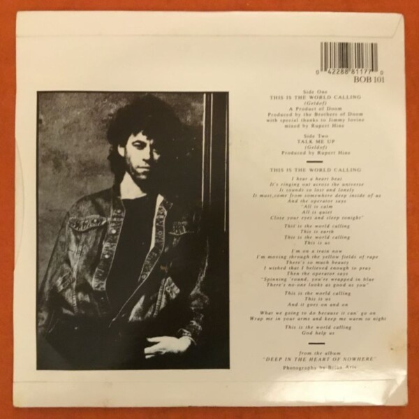 Bob Geldof- This Is This The World Calling- Mercury Records 7" 1986 - Image 3