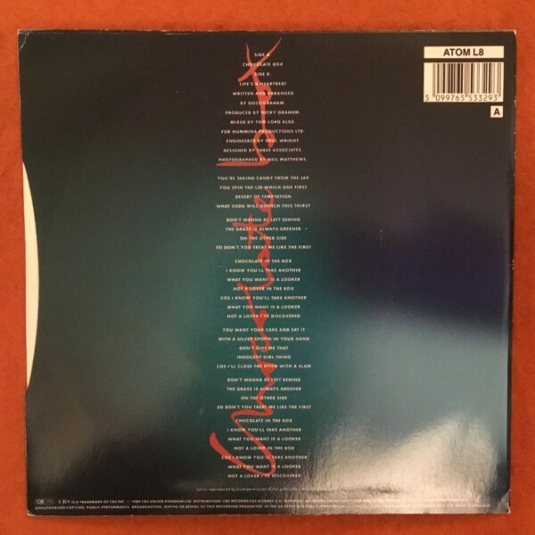 Bros- Chocolate Box- Life's A Heartbeat - CBS Records 7"- 1989 - Image 2