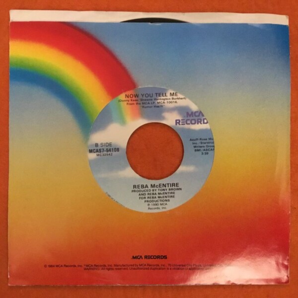 Reba McEntire- Fallin Out Of Love- Now You Tell Me- MCA Records 7" - 1990 - Image 2