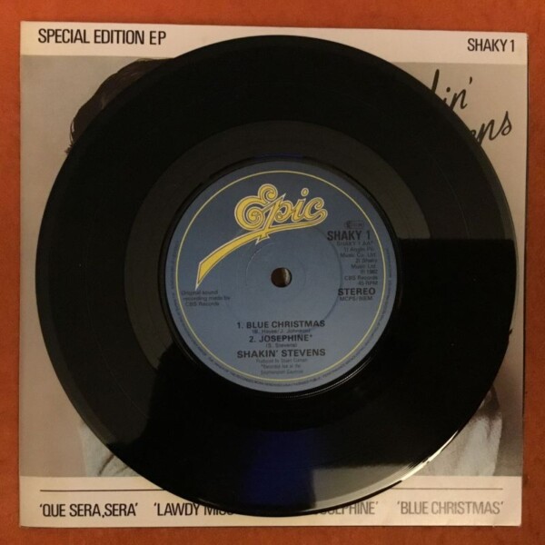 Shakin Stevens- Blue Christmas EP- Epic Records 7"- 1982 - Image 5