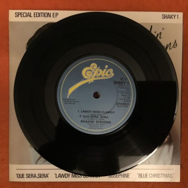 Shakin Stevens- Blue Christmas EP- Epic Records 7"- 1982 - Image 6