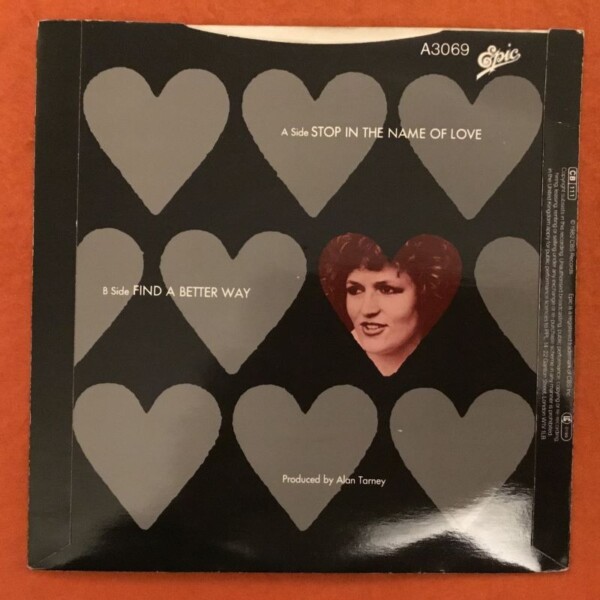 Barbara Dickson- Stop In The Name Of Love- Find A Better Way- Epic Records 7" - 1982 - Image 2