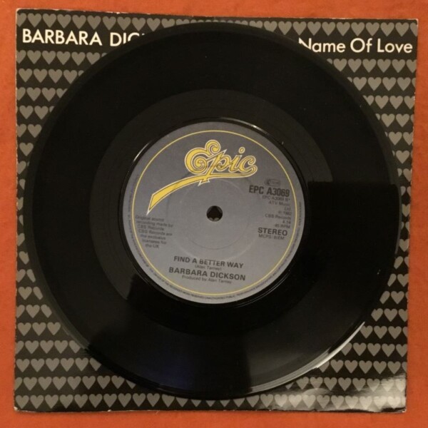 Barbara Dickson- Stop In The Name Of Love- Find A Better Way- Epic Records 7" - 1982 - Image 4
