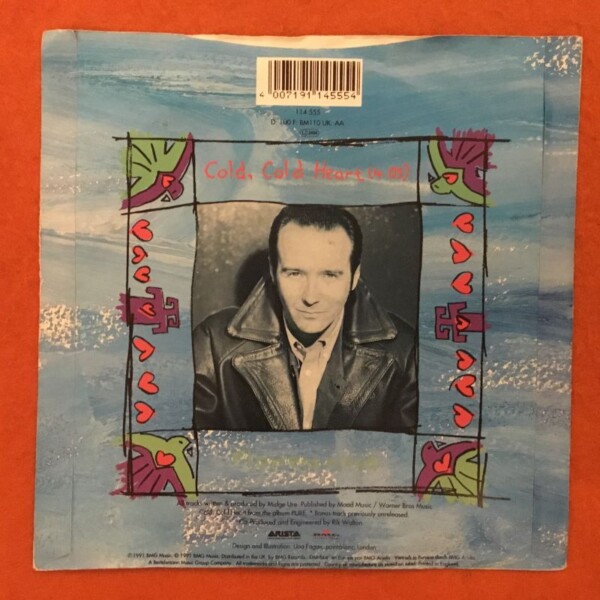 Midge Ure- Cold Heart- Flowers- Arista Records 7" 1991 - Image 2