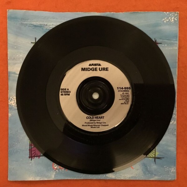 Midge Ure- Cold Heart- Flowers- Arista Records 7" 1991 - Image 3