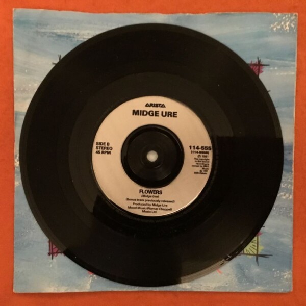 Midge Ure- Cold Heart- Flowers- Arista Records 7" 1991 - Image 4