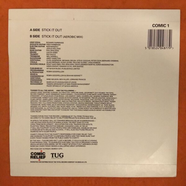 Right Said Fred - Stick It Out (2 versions) - Tug Records 7" - 1993 - Image 2