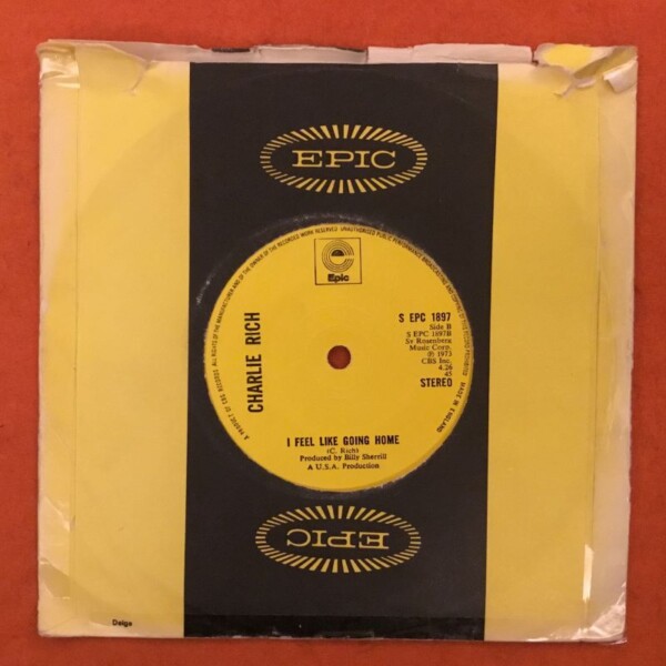 Charlie Rich- The Most Beautiful Girl- Epic Records 7" -1973 - Image 2