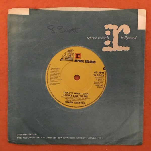 Frank Sinatra- To Love A Child- That's What God Looks Like To Me- Reprise Records 7" -1982 - Image 2