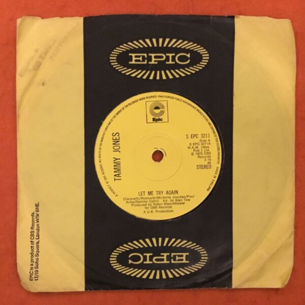 Tammy Jones- Let Me Try Again- Epic Records 7" 1975