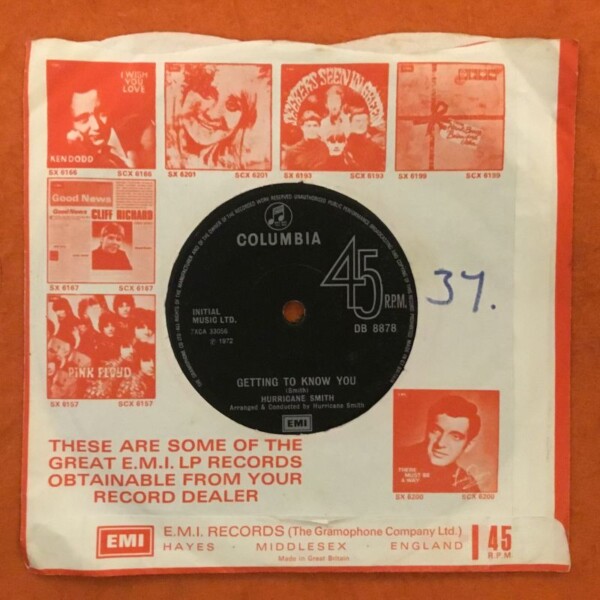Hurricane Smith- Oh Babe,What Would You Say- Columbia Records 7" -1972 - Image 2