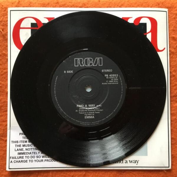 Emma- Find A Way (2 versions) - RCA Records 7" - 1986 - Image 4