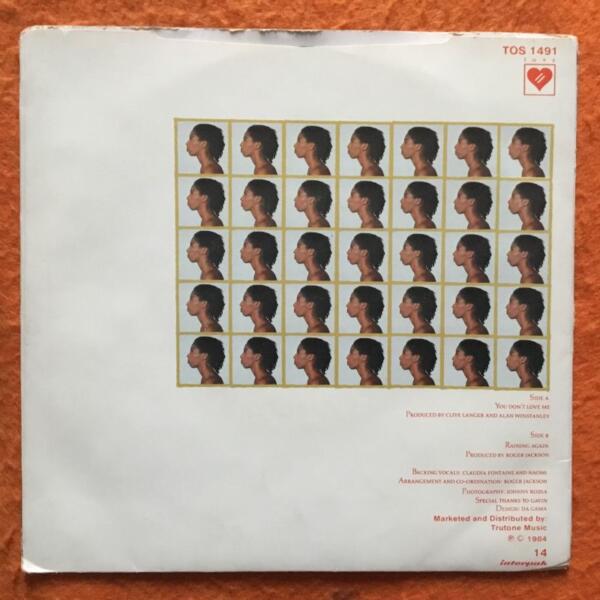 Marilyn- You Don't Love Me- Raining Again- Mercury Records 7" 1984 - Image 2