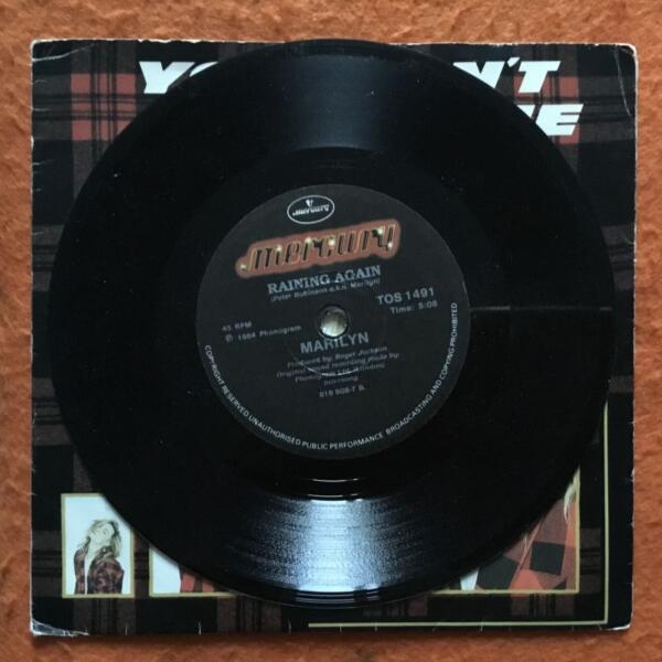 Marilyn- You Don't Love Me- Raining Again- Mercury Records 7" 1984 - Image 4