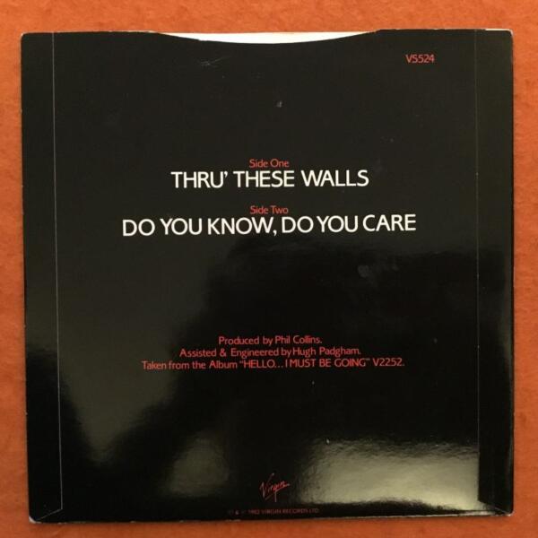 Phil Collins- Thru These Walls- Do You Know, Do You Care- Virgin Records 1982 - Image 2