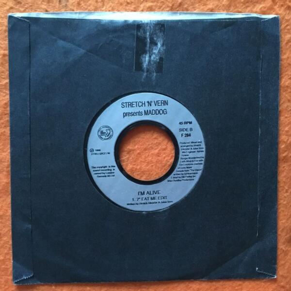 Stretch N Vern presents Maddog- I'm Alive (2 versions)- FFRR Records 7" 1996 - Image 2