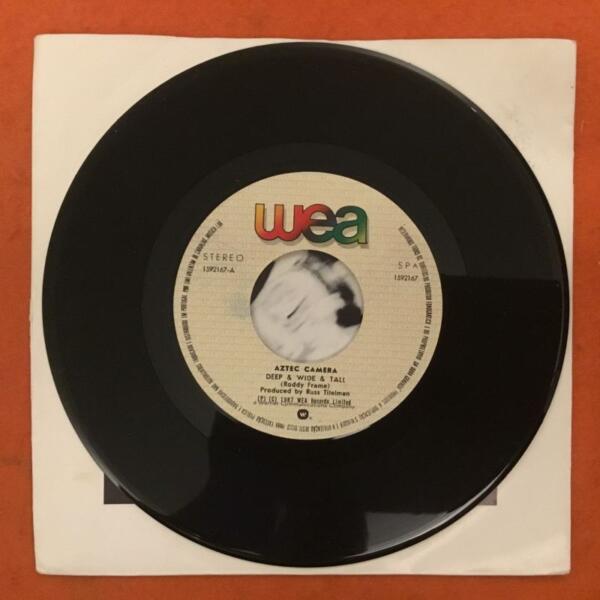 Aztec Camera- Deep Wide & Tall- Bad Education- WEA Records 7" 1987 - Image 3