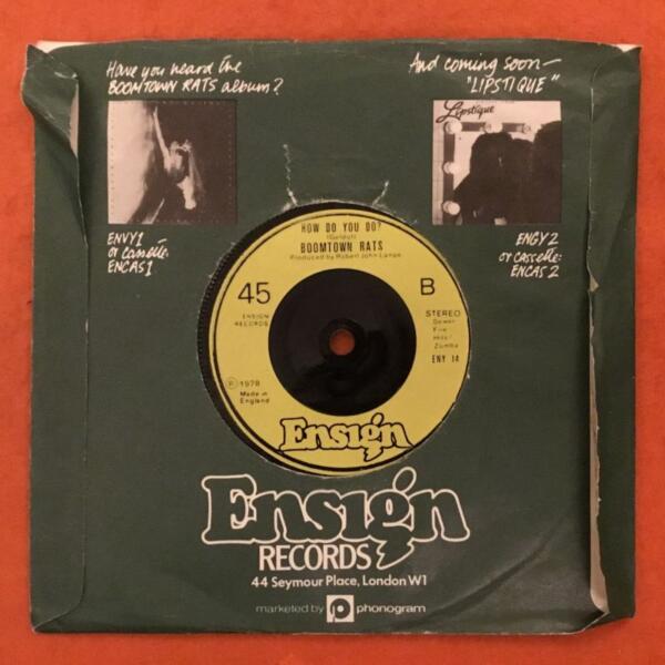 Boomtown Rats- Like Clockwork- How Do You Do?- Ensign Records 7" - 1978 - Image 2