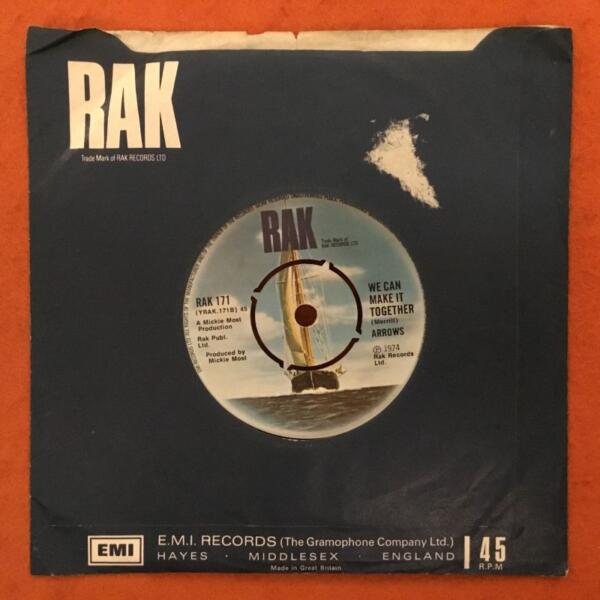 Arrows- Touch Too Much- We Can Make It Together- RAK Records 7" -1974 - Image 2