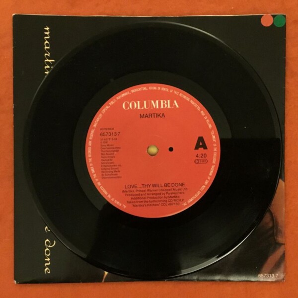 Martika- Love....Thy Will Be Done- Mi Tierra- CBS Records 7"- 1991 - Image 3