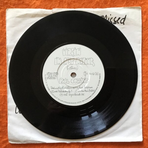 Phil Collins- Missed Again- I'm Not Moving- Virgin Records 1981 - Image 4